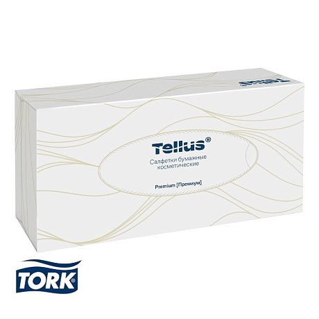 Салфетки для лица Торк Tellus Премиум ультрамягкие, F1, 100 шт/упак, белый (120380)