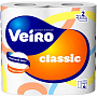 Бумага туалетная Veiro Classic, 4 рулона, 2 слоя, белый