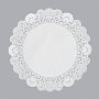 Салфетки бумажные ажурные AVIORA, d=18 см, белый, 250 шт
