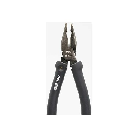 Длинногубцы Deli HS EHT2007, 180 мм, Soft Touch, черный