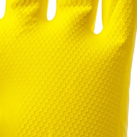 Перчатки латексные HQ Profiline, р-р L, с х/б покрытием, желтый