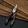 Длинногубцы Deli RS EDL0103, 160 мм, черный, красный