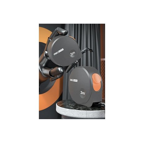 Рулетка Deli HS HT8316C, 3м х 16 мм, Soft Touch, оранжевый