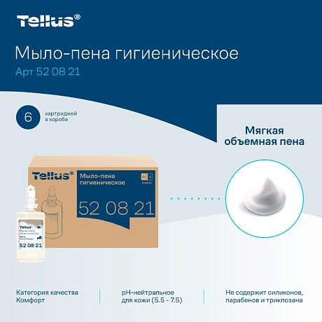 Мыло-пена Tellus Комфорт, 1 л, гигиеническое, SC4 (520821)