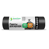 Мешки для мусора GreenClean Classic, 60 л, черный
