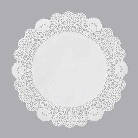 Салфетки бумажные ажурные AVIORA, d=20 см, 250 шт, белый