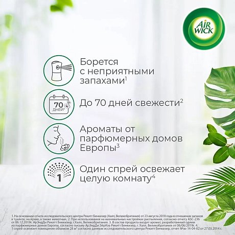 Освежитель воздуха Air Wick Fresh Matic Утренний лес, сменные аэрозольные баллоны, 250 мл