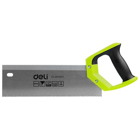 Стусло с ножовкой Deli GS EDL580900, 22.5°/45°/90°, 13 TPI, 300 мм, черный, зеленый