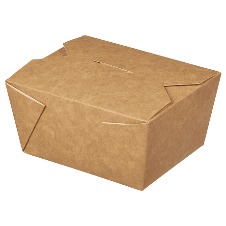 Контейнер бумажный 600 мл Fold Box, 130/110х110/90х65, 50 шт/упак, крафт