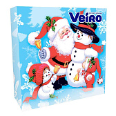 Салфетки бумажные Veiro, 33х33 см, с рисунком Снеговик
