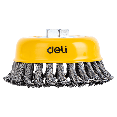 Щетка для УШМ Deli YS EDH-GSS125-E2, чашечная, проволочная, 125 мм