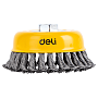 Щетка для УШМ Deli YS EDH-GSS125-E2, чашечная, проволочная, 125 мм