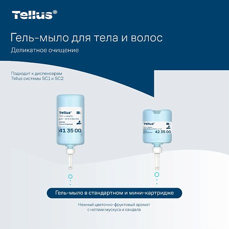 Мыло-гель Tellus Премиум для тела и волос 1 л, SC1 (413500)