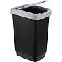 Урна для мусора IDEA, 25 л,  пластик, черный, серый