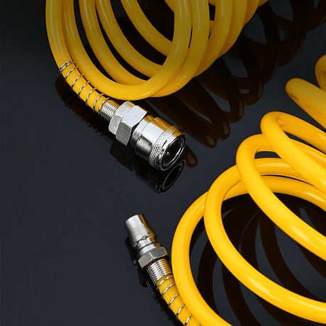 Шланг пневматический Deli YS EDL-PU05, 5/8 мм, 5 м, спиральный, полиуретановый