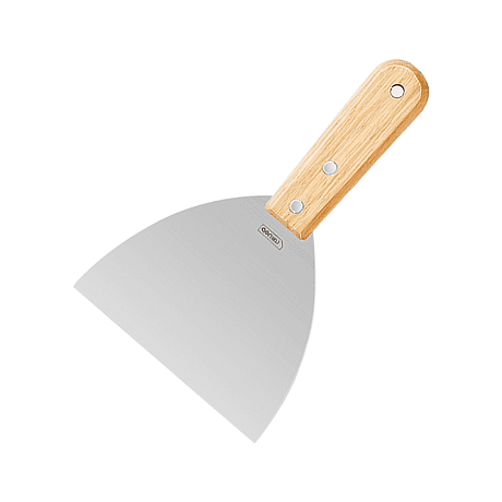Шпатель Deli YS DL-HD5C, нержавеющий, 125 мм, деревянная рукоятка