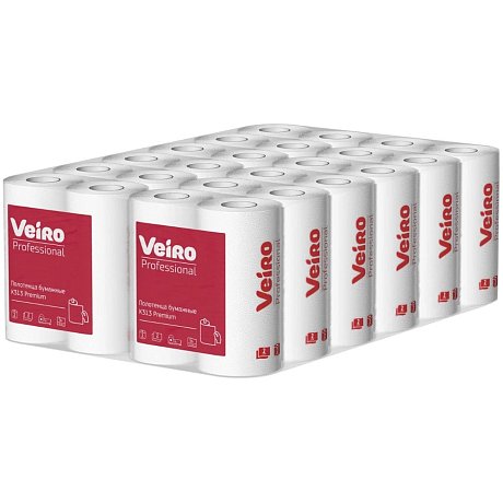 Полотенца бумажные Veiro Professional Premium, в рулонах, 2 рулона, 15 м, 2 слоя (K313)