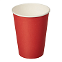 Стакан картонный 300 мл, 1 сл., 50 шт/упак, красный