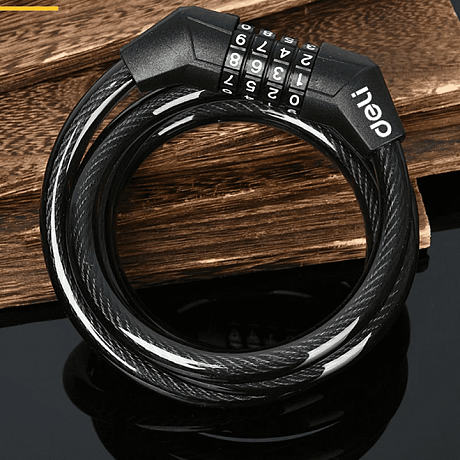 Замок тросовый велосипедный Deli YS EDL508051, 10 x 1200 мм, кодовый