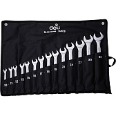 Ключ комбинированный "Deli" набор 14 шт., 10-32 мм, чехол, серебристый