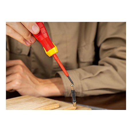 Отвертка диэлектрическая Deli YS EDL513060, PH2х60 мм, желтый, красный