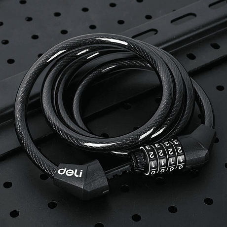 Замок тросовый велосипедный Deli YS EDL508051, 10 x 1200 мм, кодовый