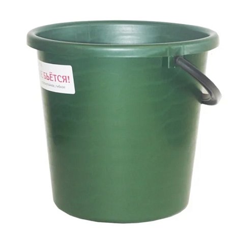 Ведро "ЗИМА" 10 л, зеленый