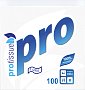 Салфетки бумажные PROtissue 24х24см, 1 слой, цв.белый, 100 листов (C184)