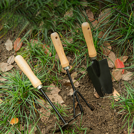 Набор садовых инструментов Deli GS DL580833 310 мм, 3 шт., деревянная рукоятка