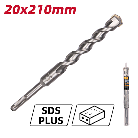 Бур по бетону Deli YS EDH-Y20210, 20 x 210 мм, SDS-PLUS