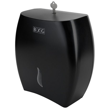 Диспенсер для туалетной бумаги в больших и средних рулонах BXG-PD-8002В, ABS-пластик, черный