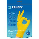 Перчатки латексные хозяйственные  Zaubex, стандарт