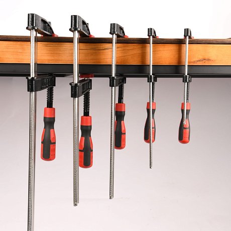 Струбцина F-образная Deli RS EDL111280Z, 120х800 мм, усиленная, черный, красный