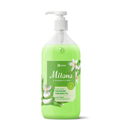 Крем-мыло жидкое Milana увлажняющее, 1 л, алоэ вера (126601)