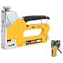 Степлер скобозабивной Deli EDL238401, 4-в-1 + скоба, желтый