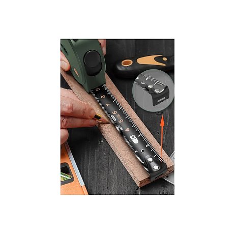 Рулетка Deli HS HT8316L 3м х 16 мм, Soft Touch, зеленый