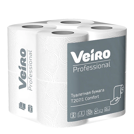 Бумага туалетная Professional Comfort, 2 слоя, 8 рулонов, 15 м (T207/1)
