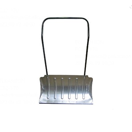 Движок для снега металлический 750х430 мм, оцинкованный формованный с планкой