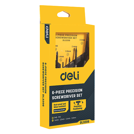 Набор прецизионных отверток Deli YS EDL3206, 6 шт