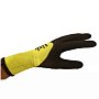 Перчатки полиэстеровые BVB, с латексным покрытием, 10 кл. вязки, р-р 10,5, с внутр. ворс. начесом, салатовый, черный