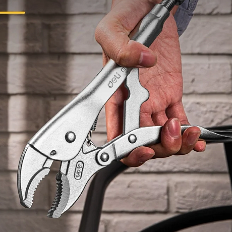 Клещи зажимные Deli YS EDL0381, с фиксатором, 220 мм