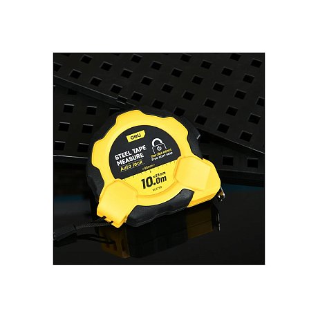 Рулетка Deli YS EDL3799, 10 м х 25 мм, желтый, черный