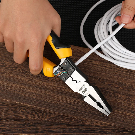 Плоскогубцы Deli YS EDL100008, многофункциональные, 215 мм, комбинированные