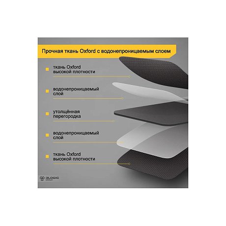 Сумка для инструментов Deli YS EDL430117, 400х200х270 мм, ткань Oxford, черный, желтый