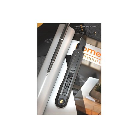 Набор ножей строительных Deli HS EHT4003, 3 шт (ножи 9мм/18мм/трапеция), Soft Touch, черный