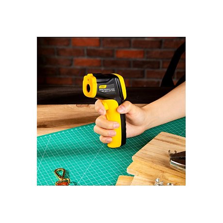 Термометр инфракрасный Deli YS EDL333380, -30-380℃, LCD дисплей, желтый, черный