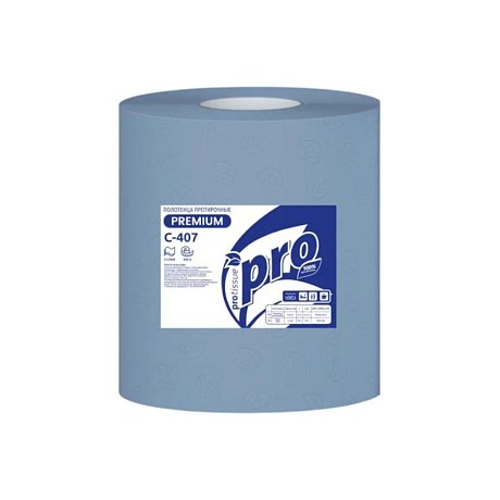 Протирочные полотенца PROtissue, 350 м, 2 слоя, синий (С407)