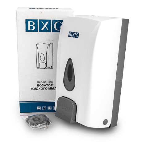 Диспенсер для жидкого мыла BXG SD-1188, ручной, белый