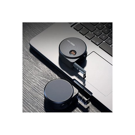 Рулетка Deli HS EHT8316, 3м х 16 мм, Soft Touch, черный
