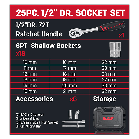 Набор инструмента 1/2